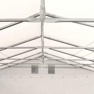 Professzionális raktársátor  ipari tárolósátor 6 × 12 m, 72 m² alapterülettel, 2,60 m oldalmagassággal, megerősített, horganyzott acélszerkezettel,padlókerettel, két cipzáras bejárattal  PVC ponyvával