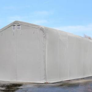 Professzionális raktársátor ponyva csarnok 4x16m  oldalmagasság 3,50m ponyva PVC  szürke