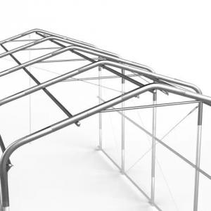 Professzionális raktársátor ponyva csarnok 4x16m  oldalmagasság 3,50m ponyva PVC  szürke