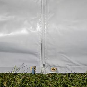 Professzionális raktársátor ponyva csarnok 4x16m  oldalmagasság 3,50m ponyva PVC  szürke