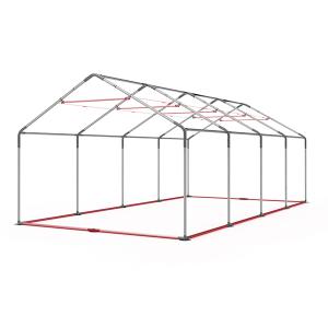 Professzionális raktársátor, tároló sátor 3x4 m ponyva PVC 500g/m2 fehér erősített szerkezet