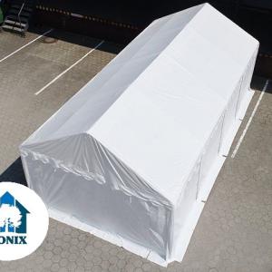 Professzionális raktársátor, tároló sátor 3x6 m ponyva PVC erősített szerkezettel fehér