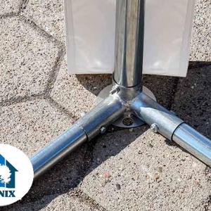 Professzionális raktársátor, tároló sátor 3x8m ponyva PVC fehér +2,6 m oldalfalmagasság erősített szerkezettel padlókerettel