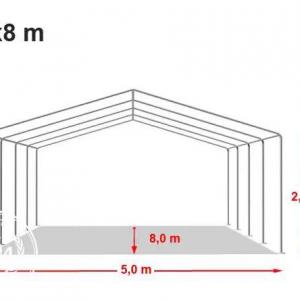 Professzionális raktársátor, tároló sátor 5x8 m ponyva 500g/m2 sötétzöld