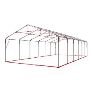 Professzionális raktársátor, tároló sátor 5x8 m ponyva PVC oldalfalmagasság + 2,6 m  fehér
