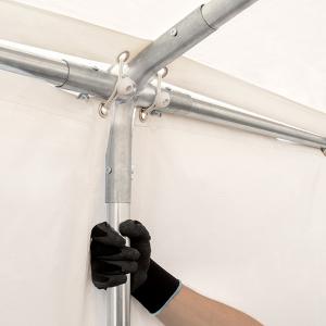 Professzionális  raktársátor, tároló sátor 6x24m ponyva PVC oldalfalmagasság +2,6 m erősített szerkezet