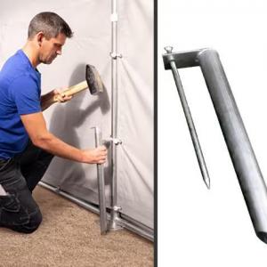 Professzionális raktársátor, tároló sátor 8x12m oldalmagasság 3,60 m ponyva PVC szürke (96m2)