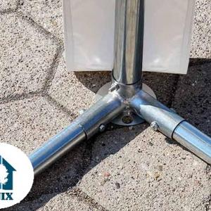 Professzionális raktársátor tárolósátor 4 × 16 m, 64 m², 2,60 m oldalmagassággal, megerősített horganyzott acélvázzal, padlókerettel, két cipzáras bejárattal  PVC ponyvával