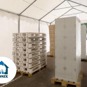 Professzionális raktársátor, tárolósátor ipari sátor 3 × 12 m, 36 m² alapterülettel, 2,60 m oldalmagasság horganyzott acélszerkezettel,  padlókerettel, két cipzáras bejárattal fehér PVC ponyvával