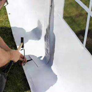 Professzionális rendezvénysátor / partisátor 6 × 12 m,  PVC ponyvával, horganyzott acélvázzal, 2,00 m oldalmagassággal – 72 m², fehér