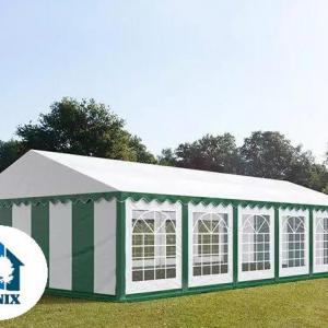 Professzionális rendezvénysátor / partisátor 6 × 12 m,  PVC ponyvával, horganyzott acélvázzal, 2,00 m oldalmagassággal – 72 m², fehér