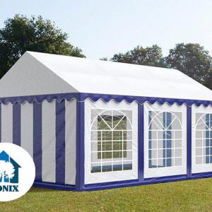 Professzionális rendezvénysátor 3 × 6 m, 18 m², erős PVC ponyvával, teljesen horganyzott acélvázzal, 100% vízálló