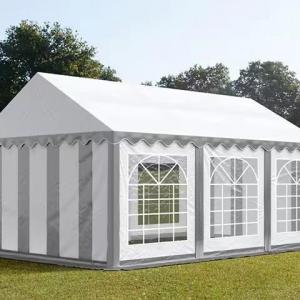 Professzionális rendezvénysátor 3 × 6 m, 18 m², erős PVC ponyvával, teljesen horganyzott acélvázzal, 100% vízálló