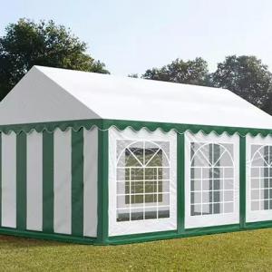 Professzionális rendezvénysátor 3 × 6 m, 18 m², erős PVC ponyvával, teljesen horganyzott acélvázzal, 100% vízálló