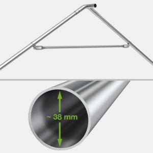 Professzionális rendezvénysátor 4x6 m, ponyva lángálló PVC erősített szerkezettel fehér