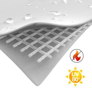 Professzionális  rendezvénysátor 5x12 m, ponyva lángálló PVC fehér, erősített szerkezettel