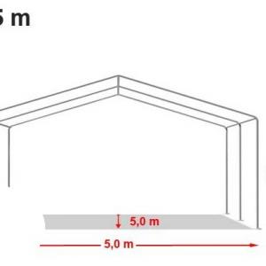 Professzionális rendezvénysátor 5x5m, ponyva PVC  fehér