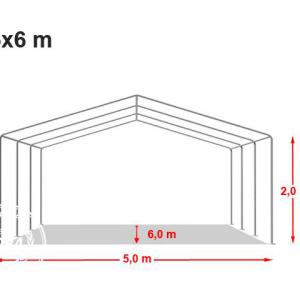 Professzionális rendezvénysátor 5x6 m ponyva PVC