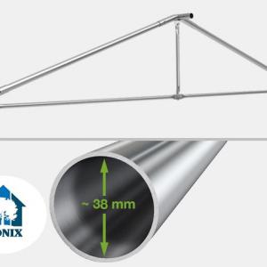 Professzionális rendezvénysátor 6x10m, ponyva PVC fehér erősített szerkezettel, padlókerettel