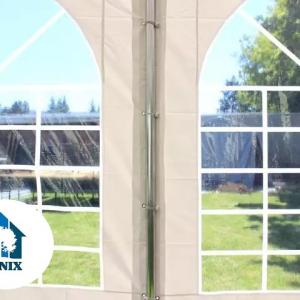 Professzionális rendezvénysátor 6x12 m ponyva  PVC 800 erősített szerkezettel padlókerettelfehér (72m2)