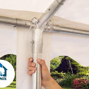 Professzionális rendezvénysátor 6x12 m ponyva  PVC 800 erősített szerkezettel padlókerettelfehér (72m2)