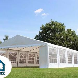 Professzionális rendezvénysátor, parti sátor 5 × 10 m, extra erős PVC ponyvával, teljesen horganyzott acélszerkezettel – 50 m²