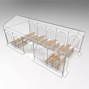 Professzionális rendezvénysátor, parti sátor 5 × 10 m, extra erős PVC ponyvával, teljesen horganyzott acélszerkezettel – 50 m²