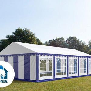 Professzionális rendezvénysátor, parti sátor 5 × 10 m, extra erős PVC ponyvával, teljesen horganyzott acélszerkezettel – 50 m²