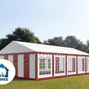 Professzionális rendezvénysátor, parti sátor 5 × 10 m, extra erős PVC ponyvával, teljesen horganyzott acélszerkezettel – 50 m²