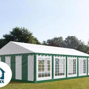 Professzionális rendezvénysátor, parti sátor 5 × 10 m, extra erős PVC ponyvával, teljesen horganyzott acélszerkezettel – 50 m²