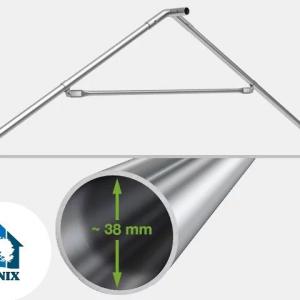 Professzionális rendezvénysátor, partisátor 3 × 6 m, 18 m², PVC ponyvával, megerősített horganyzott acélszerkezettel, stabil padlókerettel és megerősített tetőszerkezettel