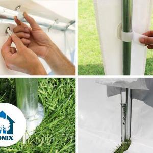 Professzionális rendezvénysátor, partisátor 3 × 6 m, 18 m², PVC ponyvával, megerősített horganyzott acélszerkezettel, stabil padlókerettel és megerősített tetőszerkezettel
