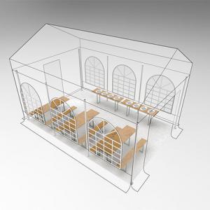 Professzionális rendezvénysátor, partisátor 4 × 6 m – 24 m², fehér, 100%-ban vízálló PVC ponyvával és extra erős, teljesen horganyzott acélszerkezettel
