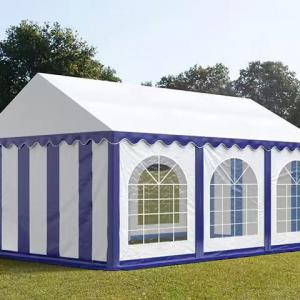 Professzionális rendezvénysátor, partisátor 4 × 6 m, 24 m², fehér PVC ponyvával, megerősített horganyzott acélszerkezettel, stabil padlókerettel és megerősített tetőszerkezettel