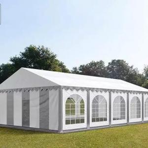 Professzionális rendezvénysátor, partisátor 5 × 10 m, 50 m², lángálló PVC ponyvával, teljesen horganyzott megerősített acélszerkezettel, extra tetőmerevítéssel és stabil padlókerettel