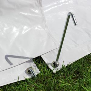 Professzionális rendezvénysátor, partisátor 5 × 6 m, 30 m², extra erős PVC ponyvával, horganyzott acélszerkezettel