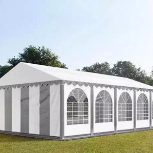 Professzionális rendezvénysátor, partisátor 6 × 10 m, 60 m², lángálló  PVC ponyvával, extra erős horganyzott acélszerkezettel, megerősített tetővel és stabil padlókerettel
