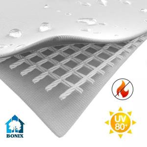 Professzionális rendezvénysátor, partisátor 6 × 14 m, 84 m², lángálló fehér PVC ponyvával, extra erős horganyzott acélszerkezettel,  megerősített tetővel és stabil padlókerettel