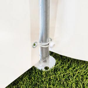 Professzionális rendezvénysátor, partisátor, pagoda sátor 3 × 3 m, 9 m², fehér PVC ponyvával, horganyzott acélvázzal és gyors, szerszám nélküli összeszereléssel
