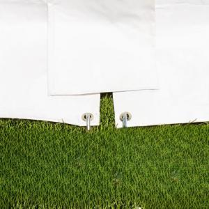Professzionális rendezvénysátor, partisátor, pagoda sátor 3 × 3 m, 9 m², fehér PVC ponyvával, horganyzott acélvázzal és gyors, szerszám nélküli összeszereléssel