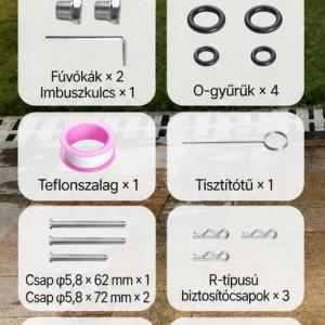 Professzionális rozsdamentes felülettisztító 53 cm – 275 bar, 22,7 l/perc, 100 °C-ig