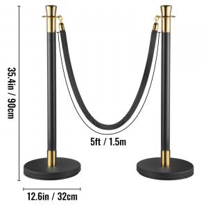 Professzionális tömegirányító oszlopszett – robusztus acél (Ø0,8 mm), piros bársonykötéllel (1,5 m), stabil talapzattal (Ø32 cm, 37 kg, 90 cm magas)