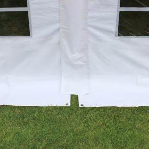 Professzionális tűzálló extra erős rendezvénysátor 7x20 m, ponyva PVC 1400 oldalmagasság + 2,6m, erősített szerkezettel fehér