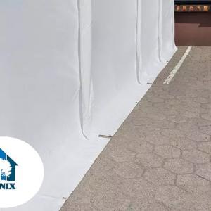 Professzionlis  raktársátor, tároló 4x12m ponyva PVC oldalmagasság +2,6 m erősített szerkezettel