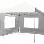 PROFI  ALU összecsukható pavilon, harmónika sátor rendezvénysátor 3x3 m 4db oldalfallal ponyva PVC fehér