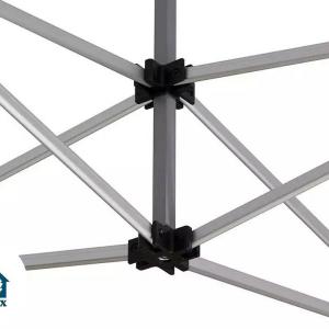 PROFI alumínium pop-up összecsukható pavilon és rendezvénysátor 3 × 3 m, 9 m², zöld, vízálló PVC ponyvával, 4 db oldalfallal, 32 mm-es alumíniumvázzal, ollómechanikával és állítható magassággal