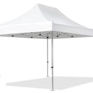 PROFI alumínium pop-up összecsukható pavilon és rendezvénysátor 3 × 4,5 m, 13,5 m², 4 db panorámaablakos oldalfallal, 100%-ban vízálló PVC-bevonatú ponyvával, 40 mm-es alumíniumvázzal