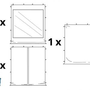 PROFI Alumínium  Pop-up összecsukható pavilon, rendezvénysátor 3x3 m, ponyva PVC panoráma ablakkal 4db oldalrésszel