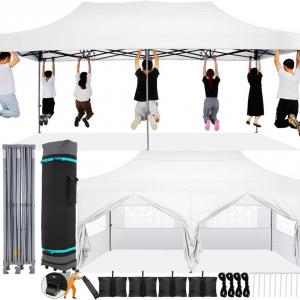 PROFI Alumínium Pop-up összecsukható pavilon rendezvénysátor 3x6m ponyva  extra erős 500D Oxford szövet fehér + Tartozék homokzsák
