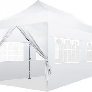 PROFI Alumínium Pop-up összecsukható pavilon rendezvénysátor 3x6m ponyva  extra erős 500D Oxford szövet fehér + Tartozék homokzsák